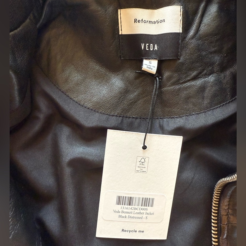 NWT Reformation Leather Jacket - Picture 2 of 10